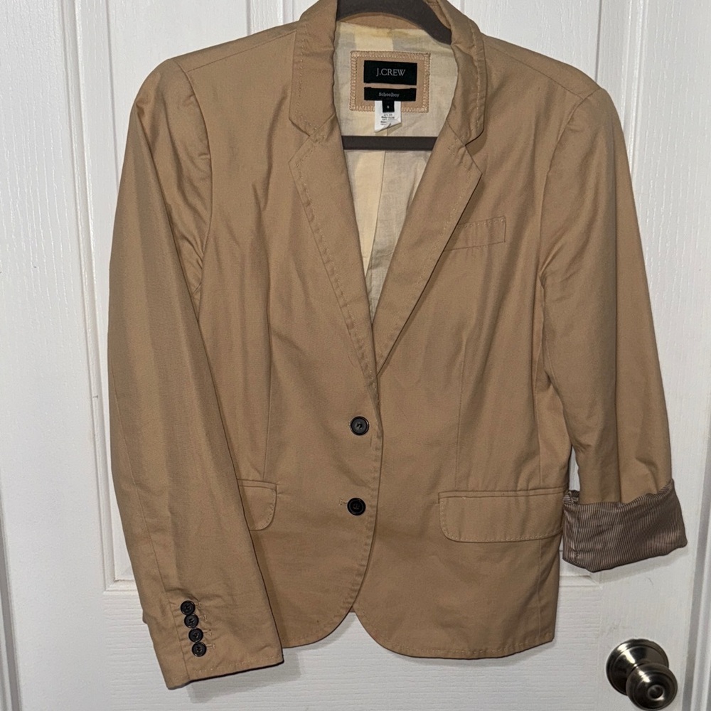 💰J. Crew Khaki Blazer with Button Accents
